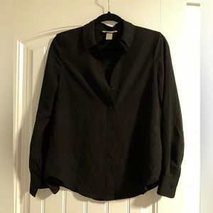 H&M black button down long sleeve shirt size 4